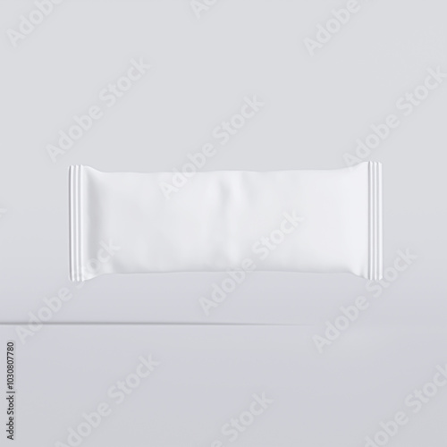 Bar packaging white color realistic 3D render illustration for mockup collection