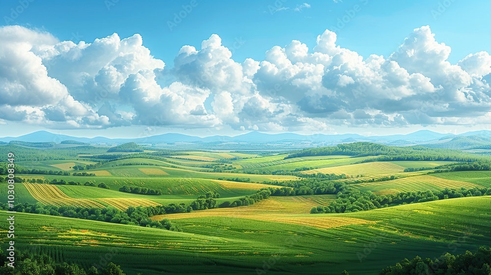 Agricultural areas changing from green to barren due to global warming. Aerial view illustrating climate change's effects. Environmental crisis, pollution, no people present. High resolution