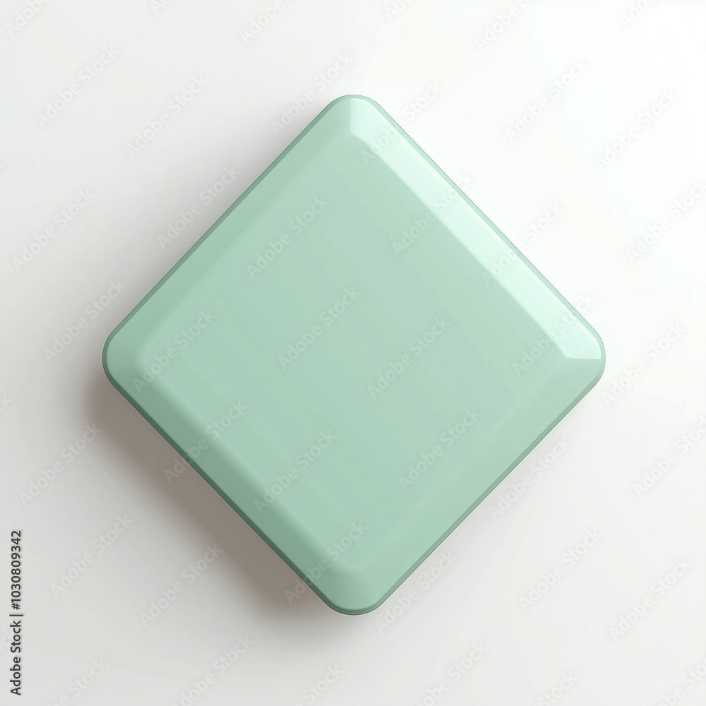 diamond 3D mint color on a white background diamond 3D mint color on a white background