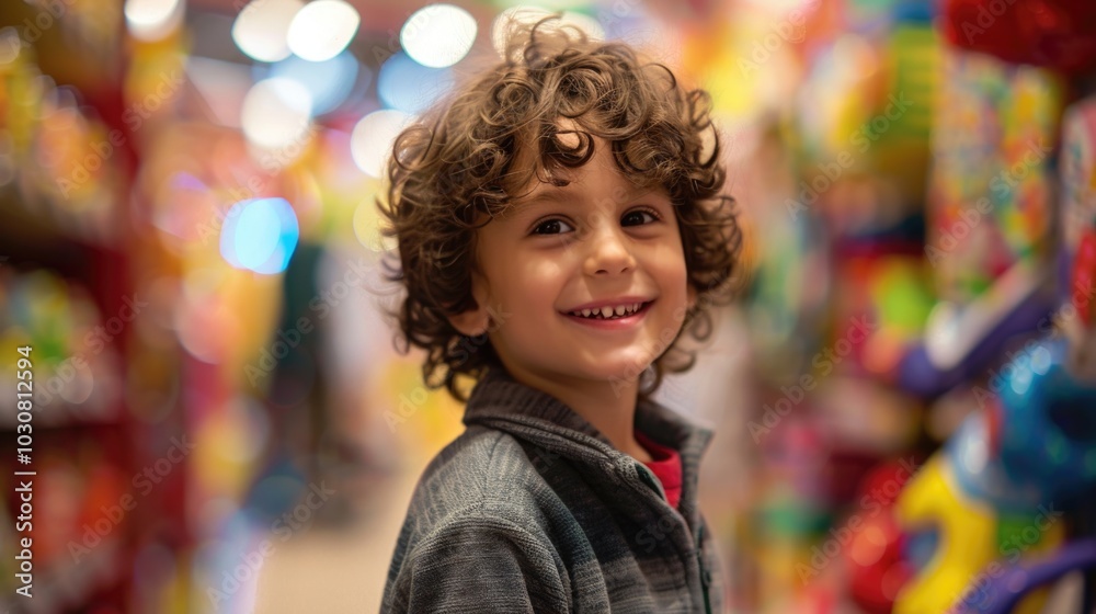 Young Boy with Curly Hair Young Boy with Curly Hair