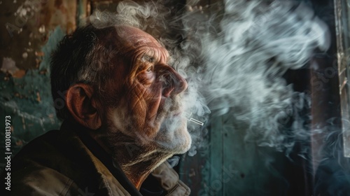 Wallpaper Mural Man Smoking Cigarette Torontodigital.ca
