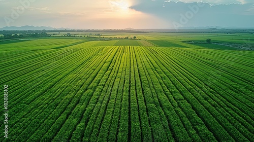 Agricultural fields once green now barren, showcasing global warming's effects. Aerial view of climate change, environmental crisis, pollution, risk, no people in sight. High resolution Illustration,