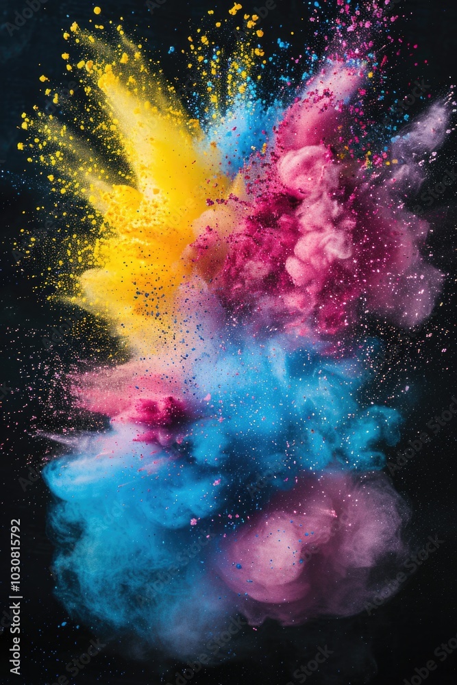 Fototapeta premium Colorful Powder Cloud in Air
