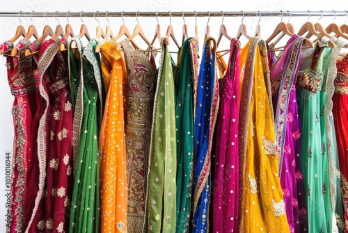 Colorful Saris Hanger