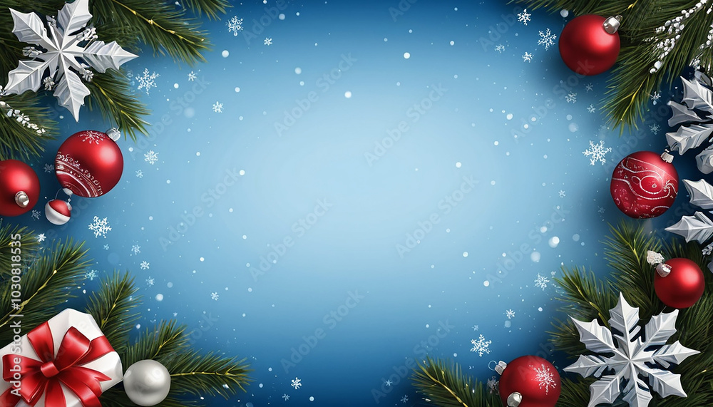 Blue Christmas Background – Elegant and Festive Holiday Design Blue Christmas Background – Elegant and Festive Holiday Design