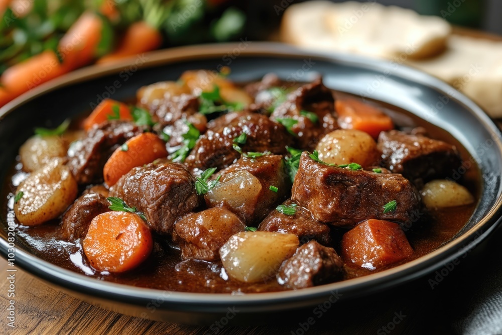 Beef Stew with Carrots and Bread Beef Stew with Carrots and Bread