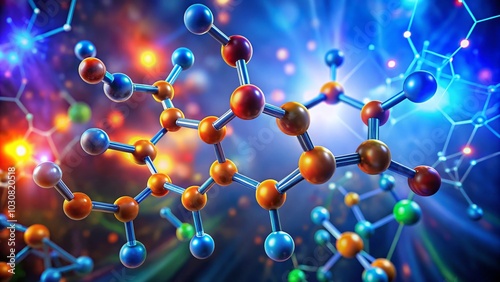 Adderall Chemical Structure Illustration - Molecular Formula and 3D Model Representation for Educational Purposes