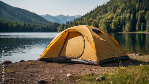 camping in the mountains