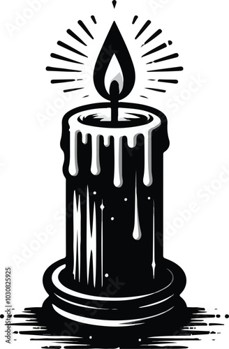 candle black vector