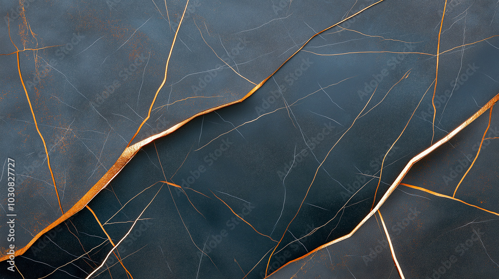 Experience elegance of dark surface with striking golden veins, creating stunning contrast that captivates eye. This design embodies sophistication and modernity Experience elegance of dark surface with striking golden veins, creating stunning contrast that captivates eye. This design embodies sophistication and modernity