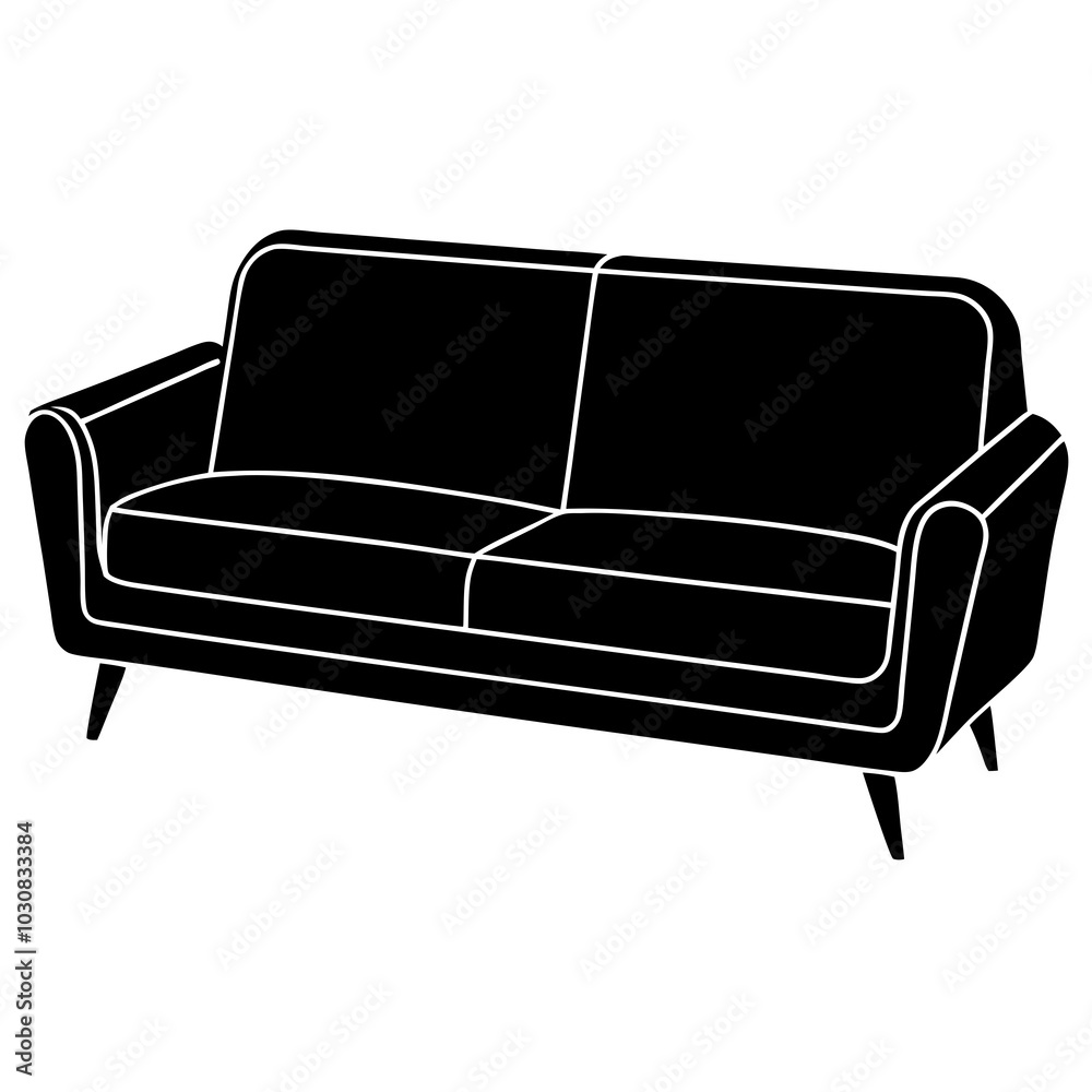 black sofa isolated on white background black sofa isolated on white background