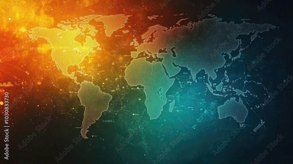Obraz premium world map abstract background