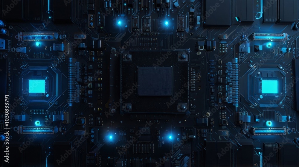 Blue circuit board Blue circuit board