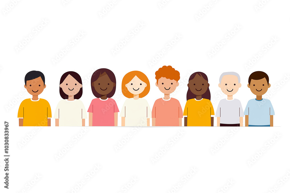 Multicultural group of people. Illustration. Multicultural group of people. Illustration.