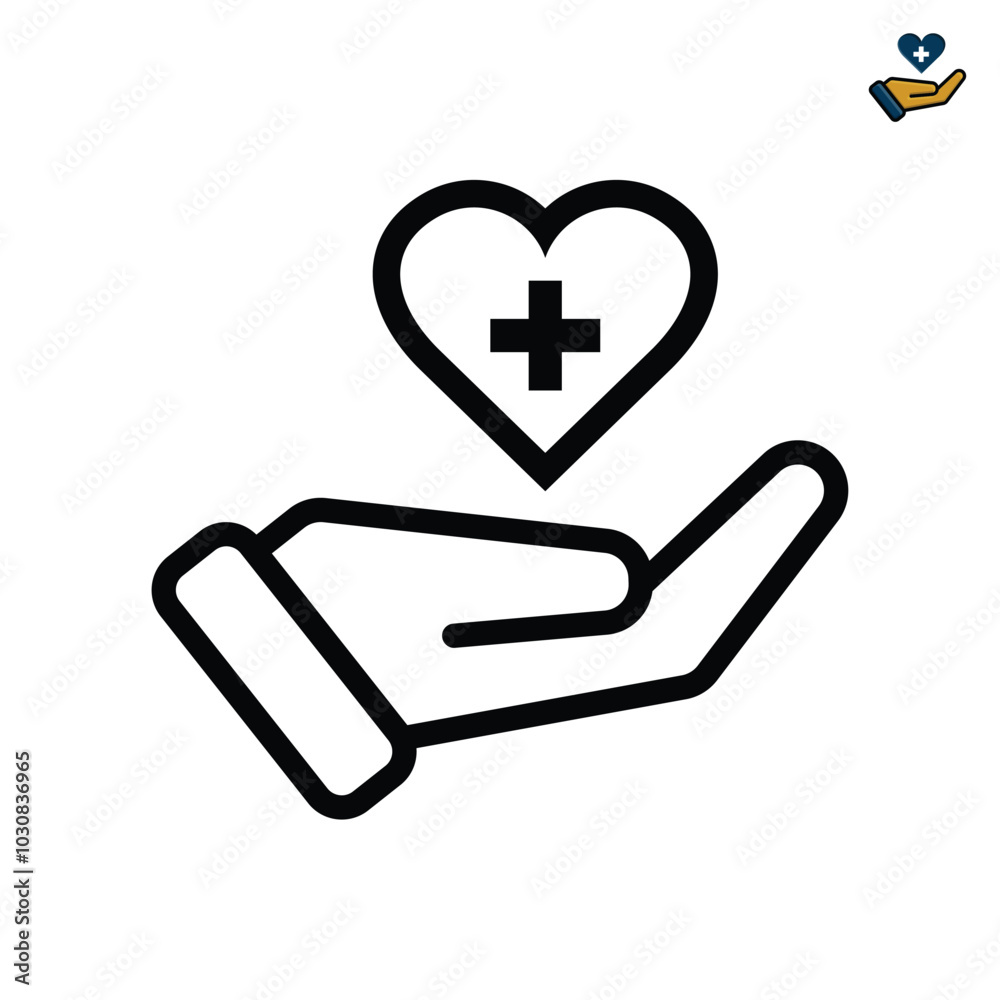 hand icon. take care of your health, healthy living, orderly, medicine. outline design style. vector design template hand icon. take care of your health, healthy living, orderly, medicine. outline design style. vector design template