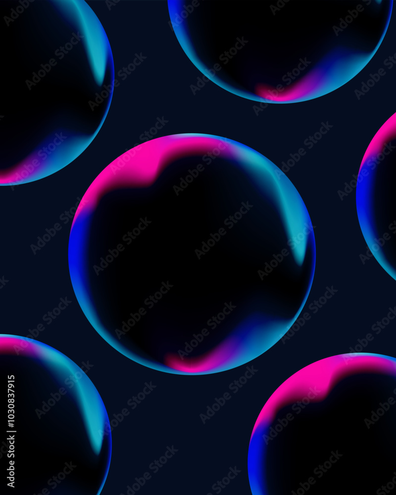 Vibrant bubbles on dark background. Vivid fluid blurred colors. Bright color gradients. Vector illustration. Vibrant bubbles on dark background. Vivid fluid blurred colors. Bright color gradients. Vector illustration.