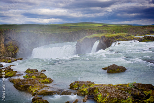 Goðafoss waterfall in north...