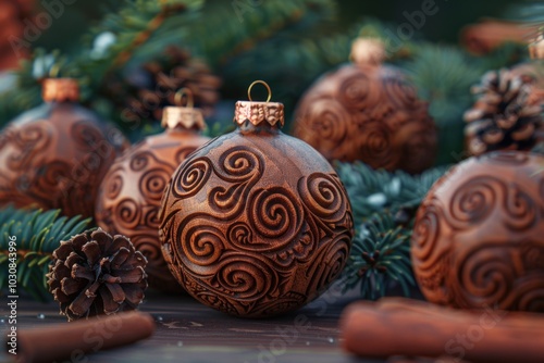 Ornaments on Table Close-Up photo