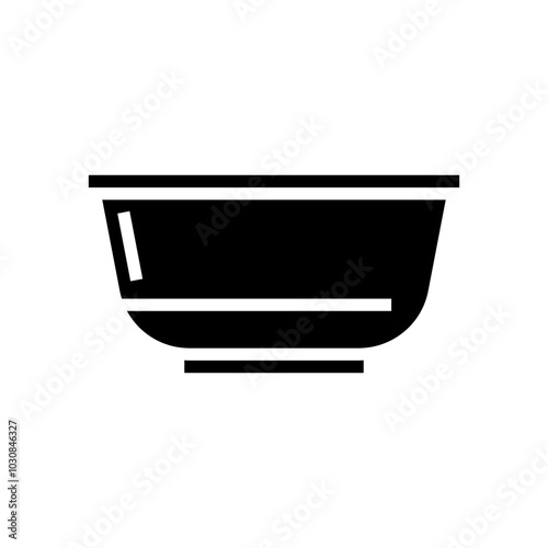 tub plastic package glyph icon vector. tub plastic package sign. isolated symbol illustration