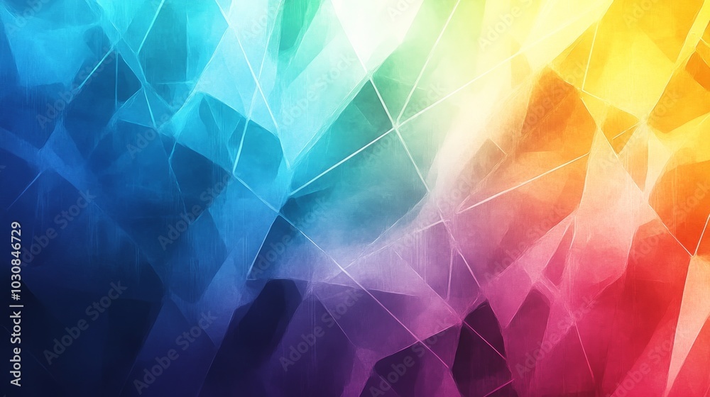 White background, rainbow-colored geometric, dynamic, abstract art, minimalism, bright colors, polygons, stereoscopic, light and shadow effects, motion blur White background, rainbow-colored geometric, dynamic, abstract art, minimalism, bright colors, polygons, stereoscopic, light and shadow effects, motion blur