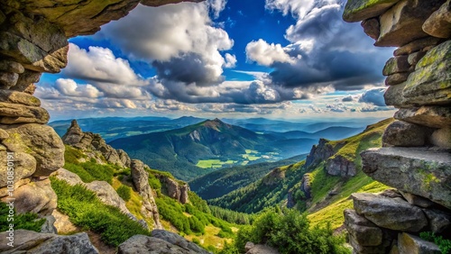 Rocky Window at Ohniste - Stunning Mountain Landscape in Low Tatras, Slovakia for Hiking Enthusiasts photo