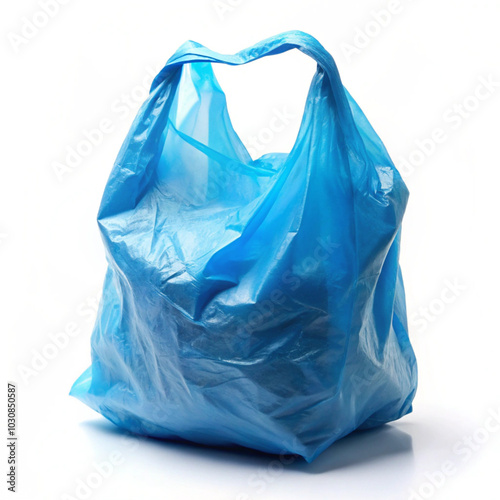 Blue plastic bag 