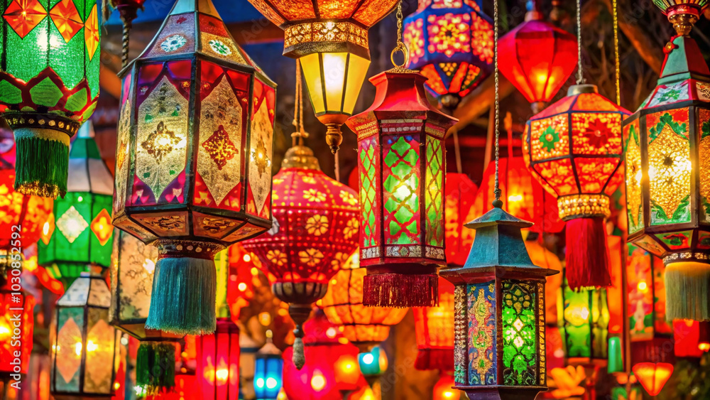 Obraz premium Colorful Diwali Lantern