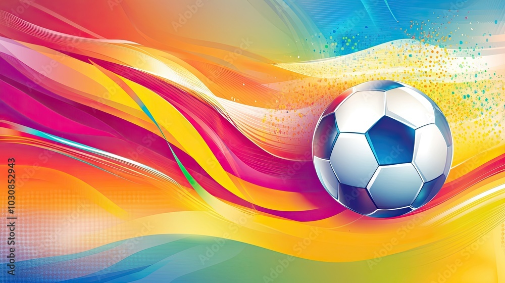 Obraz premium Colorful sports background for international olympic games. Abstract geometric wave background 
