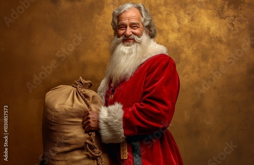 Santa Claus with a sack of gifts