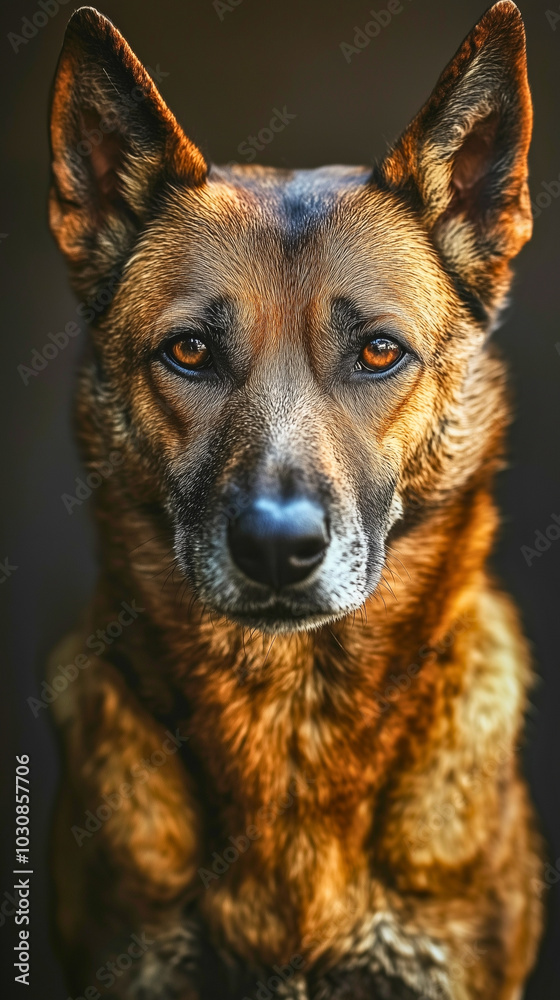 A cute dog close-up shot generated by AI A cute dog close-up shot generated by AI