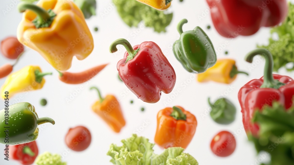 Vibrant Bell Peppers: A Colorful Still Life