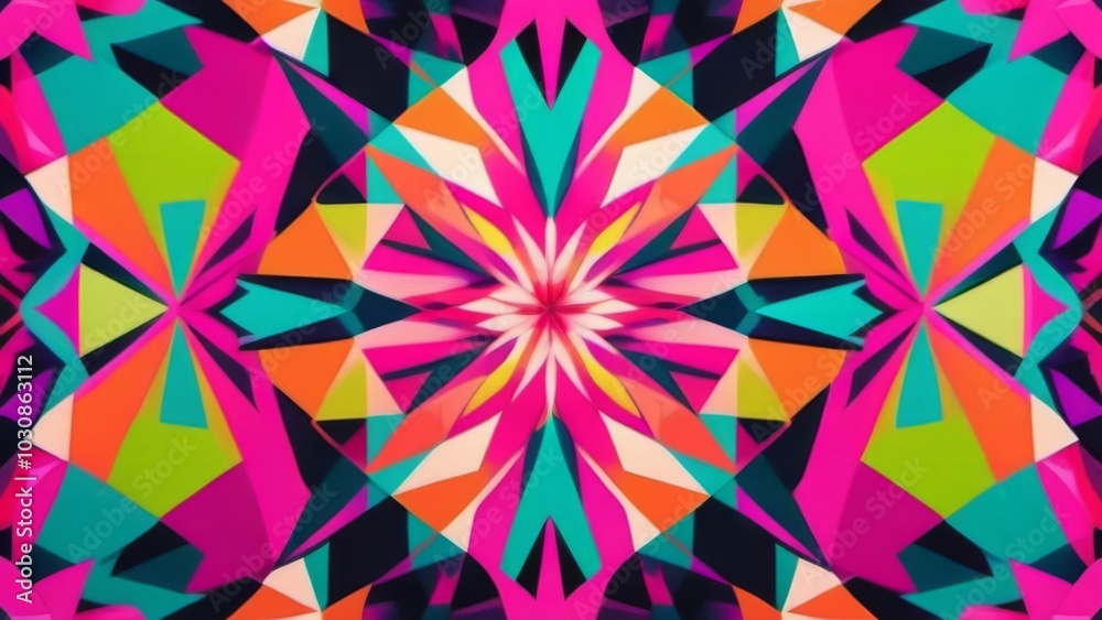 A bright kaleidoscopic field. A bright kaleidoscopic field.