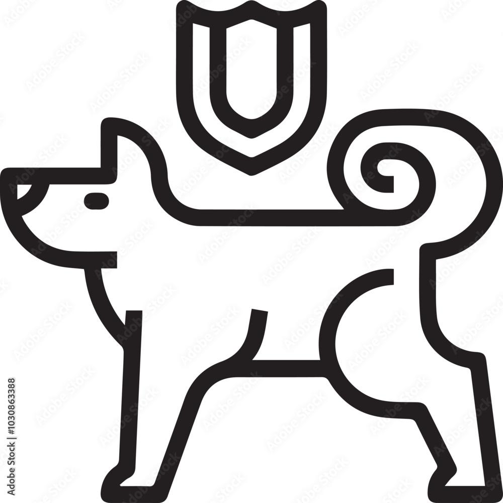 Dog icon symbol vector image illustration
