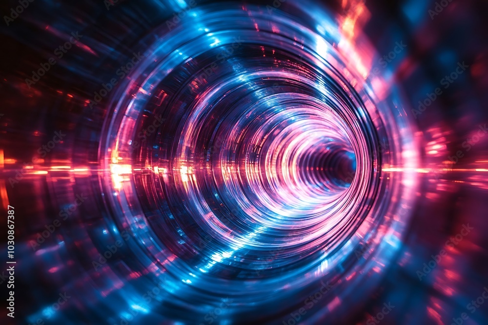 Hypnotic Neon Vortex Tunnel - Abstract Energy Flow Hypnotic Neon Vortex Tunnel - Abstract Energy Flow