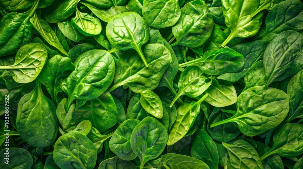 Fresh Spinach Leaves: Close Up Texture of Green Leafy Greens Fresh Spinach Leaves: Close Up Texture of Green Leafy Greens