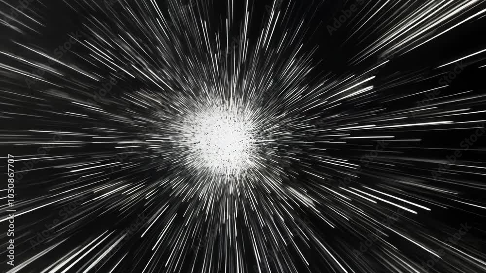 abstract black and white light explosion background