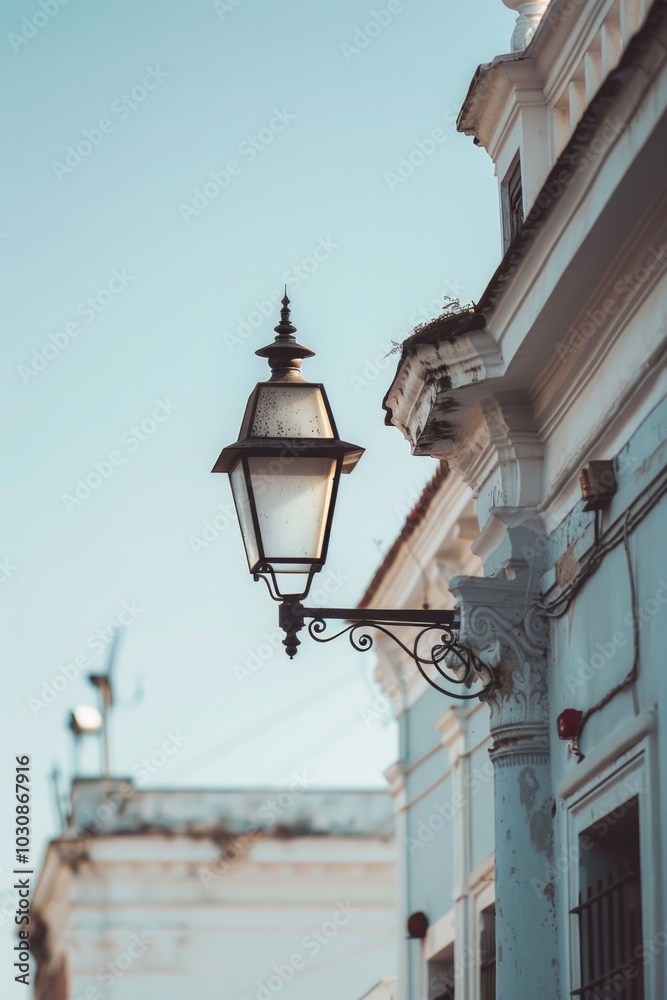 Street Light Hanging from Building Street Light Hanging from Building