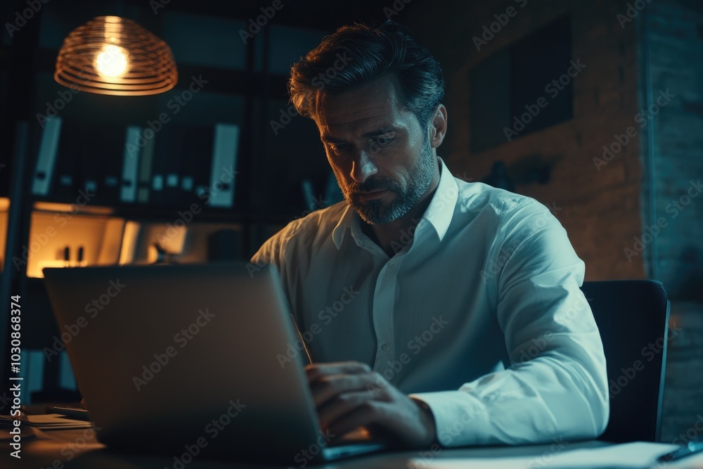 Man working on laptop Man working on laptop