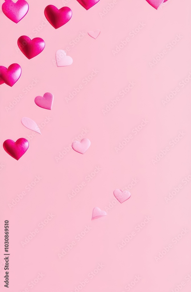 Valentine's Day Background With Hearts. Valentine's Day Background With Hearts.