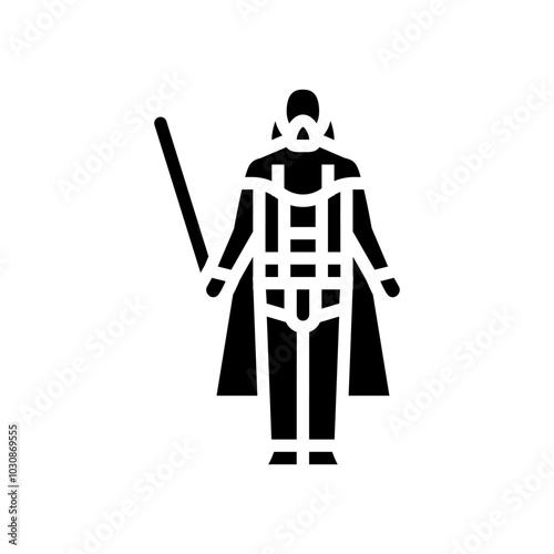 movie cosplay male glyph icon vector. movie cosplay male sign. isolated symbol illustration