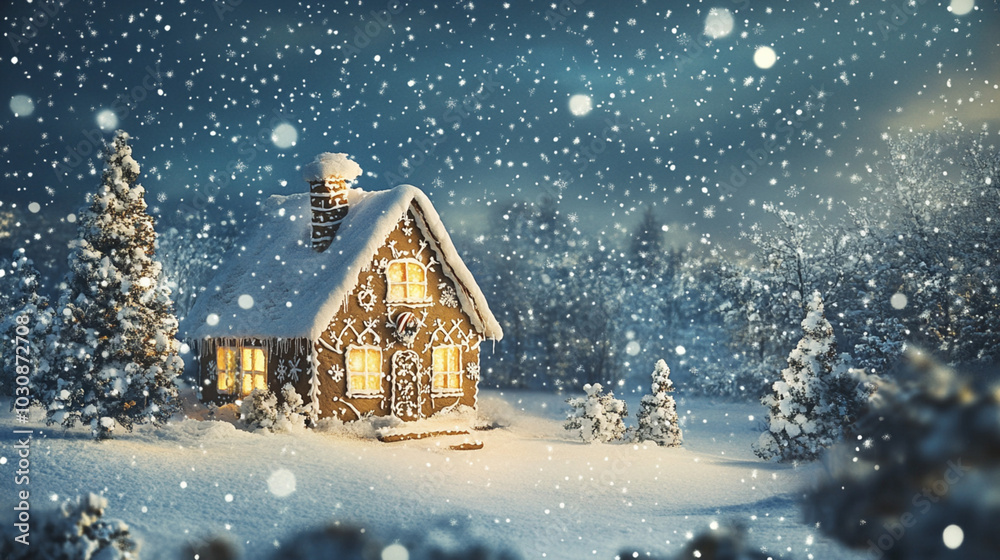 Fototapeta premium house in the snow