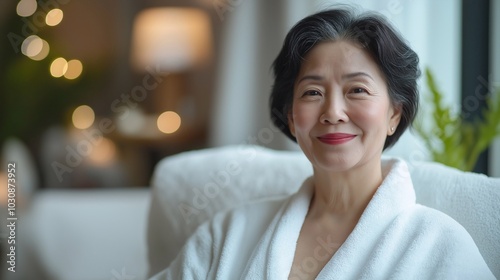 Woman in a spa salon. Healthy lifestyle. Taking care of your body	
