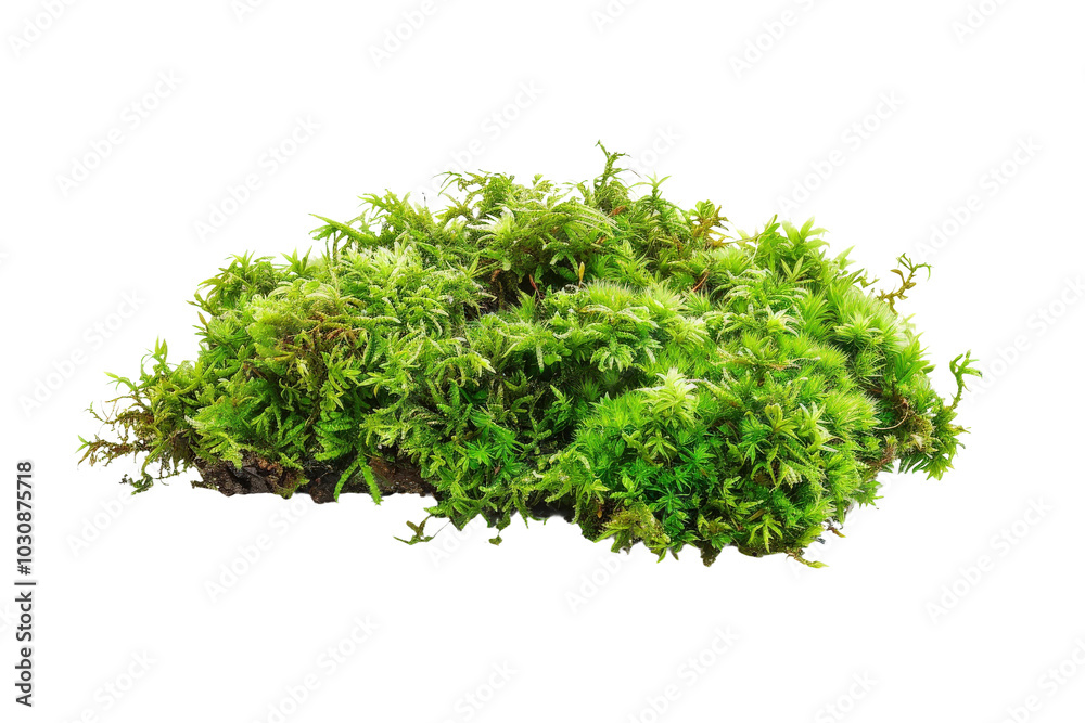 Cluster of Fresh Green Moss with Vibrant Detail Cluster of Fresh Green Moss with Vibrant Detail