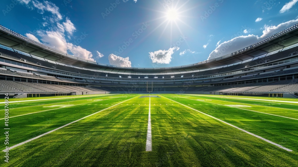American Football Stadium: A View of the Field