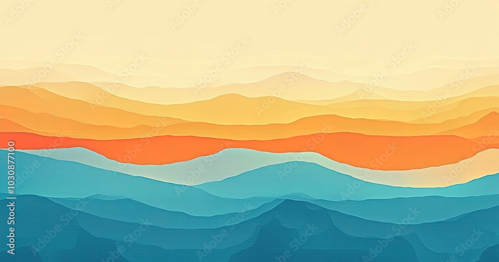 Abstract Colorful Mountains - Nature, Landscape, and Sunrise Background Abstract Colorful Mountains - Nature, Landscape, and Sunrise Background