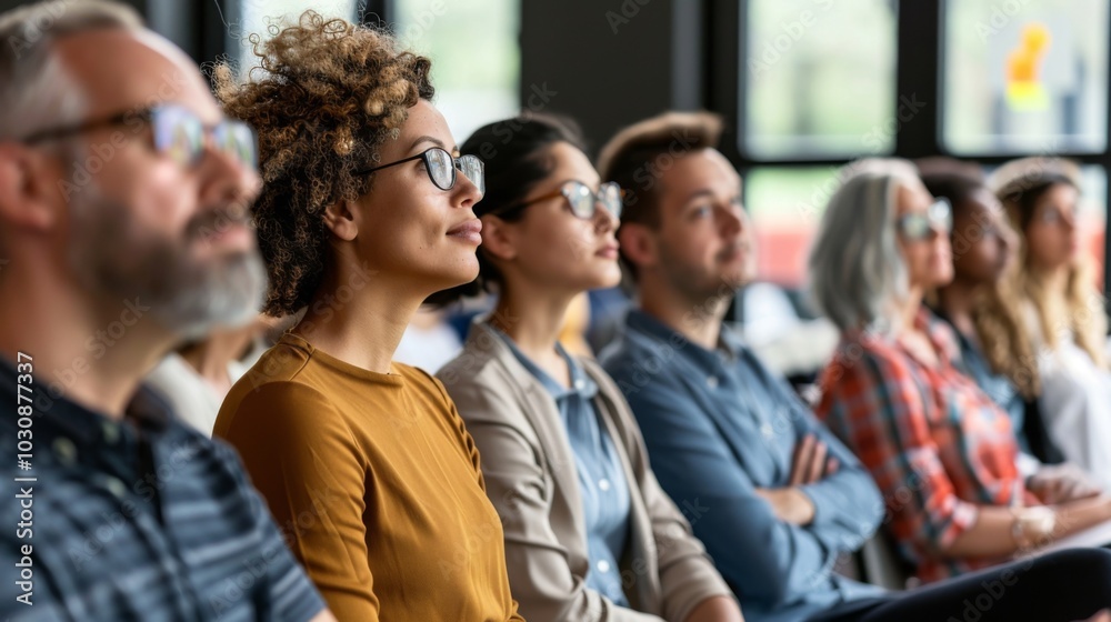 Attentive Audience: Diverse Group Engaged in a Presentation Attentive Audience: Diverse Group Engaged in a Presentation