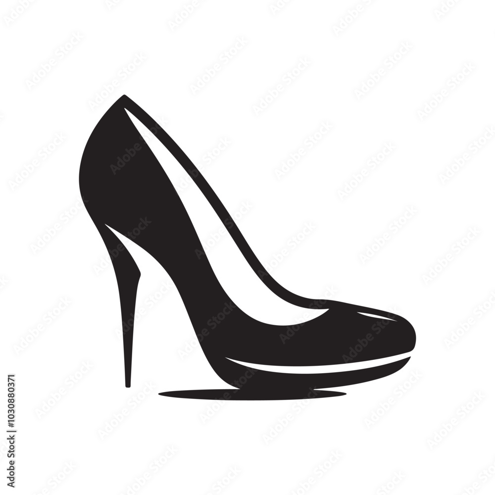 Minimalist High Heel Shoe Silhouette Icon - A Sleek and Elegant Design Perfect for Fashion Brands or Footwear-related Projects, Offering a Timeless Symbol of Style and Sophistication.
Minimalist High Heel Shoe Silhouette Icon - A Sleek and Elegant Design Perfect for Fashion Brands or Footwear-related Projects, Offering a Timeless Symbol of Style and Sophistication.