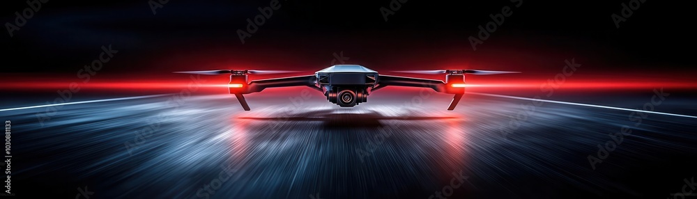 Drone used for aerial delivery operations, modern and sleek, [operator , drone , aerial delivery], ,