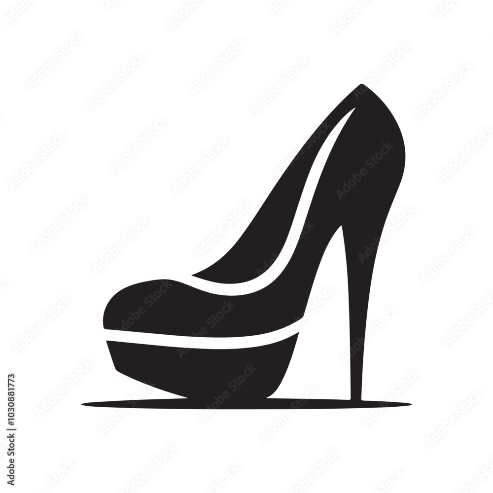 High Heel Shoes Silhouette Icon - A Timeless and Elegant Representation of Women's Fashion Footwear, Perfect for Use in Boutique Branding, Fashion Design, or Any Luxury Fashion-related Project.
High Heel Shoes Silhouette Icon - A Timeless and Elegant Representation of Women's Fashion Footwear, Perfect for Use in Boutique Branding, Fashion Design, or Any Luxury Fashion-related Project.