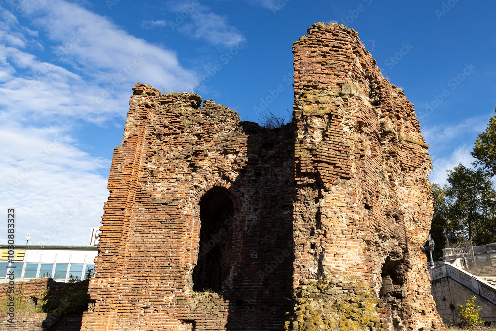 Ruins of Castello di Galliera in Bologna, a medieval fortress that shaped the city's history, Italy Ruins of Castello di Galliera in Bologna, a medieval fortress that shaped the city's history, Italy